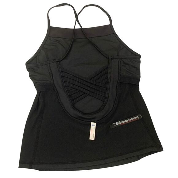 Free People Movement Womens Looking Heavenly Tank Black Strappy Back Size Small - Picture 11 of 16